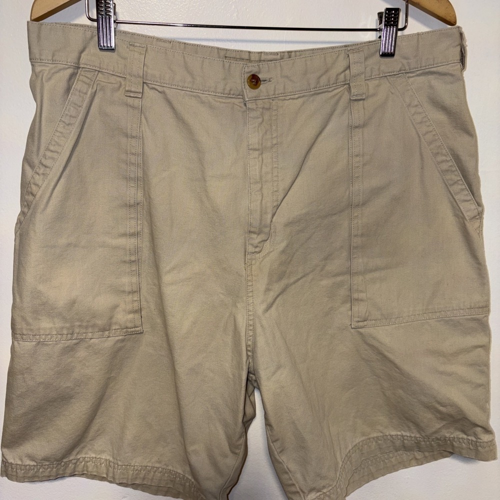 Sahara Club Men's Khaki Shorts Sz 38 Flat Front 10" Inseam‎